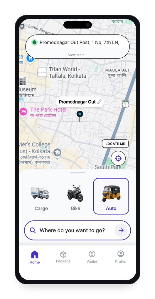 Riksho App Home Mockup